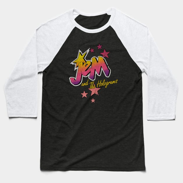 Vintage Jem and the holograms Logo Baseball T-Shirt by OniSide